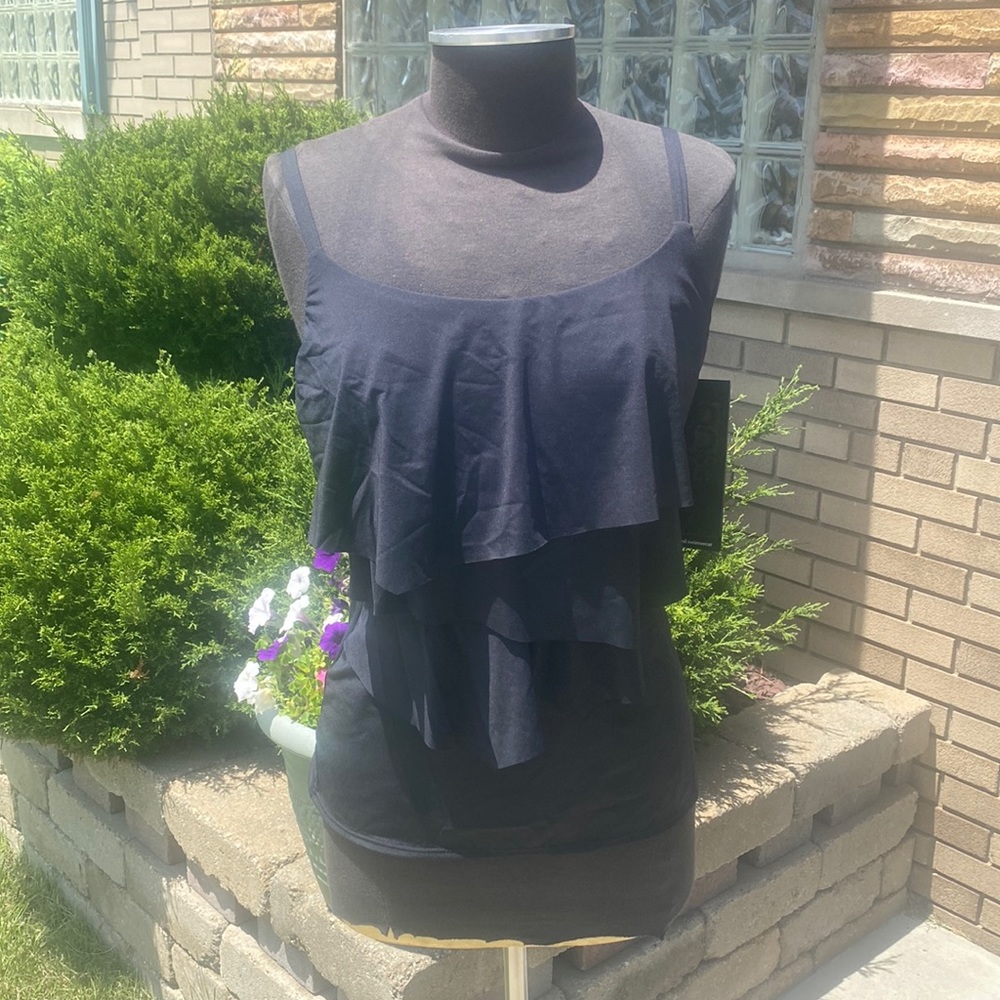 Coco Reef Ruffle Tankini Top Swimsuit Separates u/w 32C New